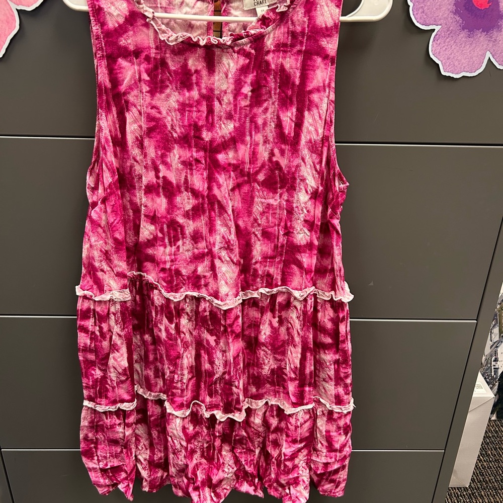 True Craft Pink Tie-Dye Dress